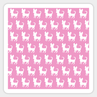 Chihuahua silhouette print (large) baby pink Sticker